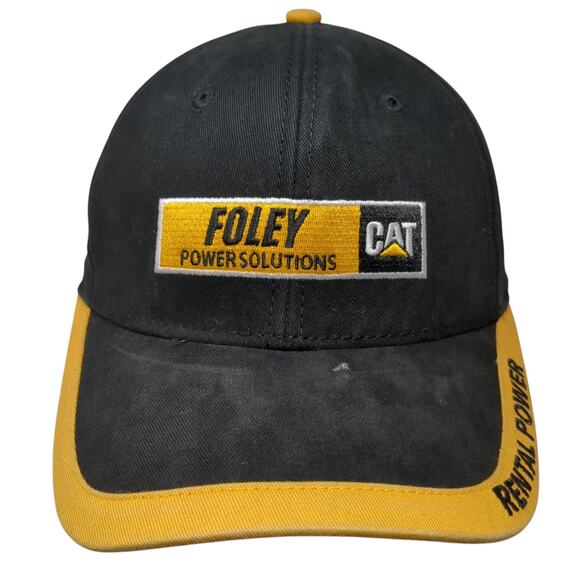 CAT Foley Power Solutions Rental Power Strapback Baseball Cap Black One Size - Picture 1 of 10